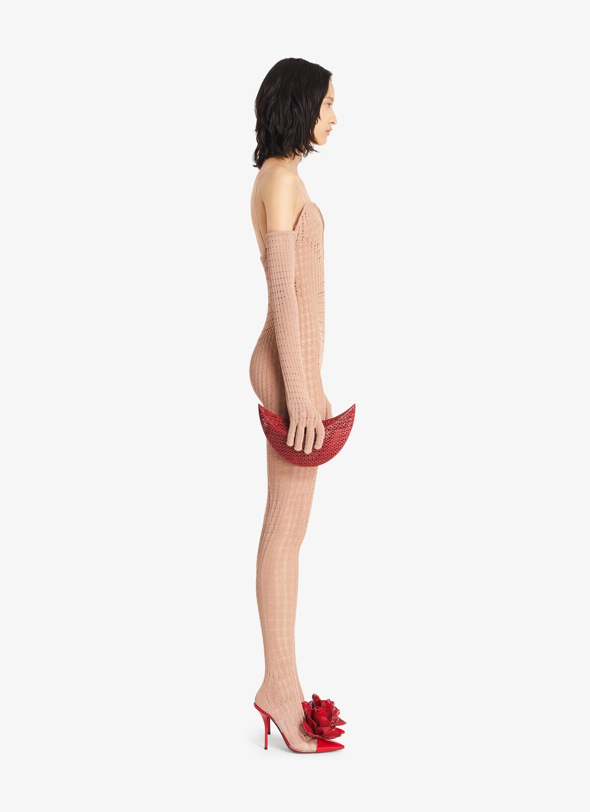 Vienne lace jumpsuit ALAÏA NUDE VIENNE LACE JUMPSUIT